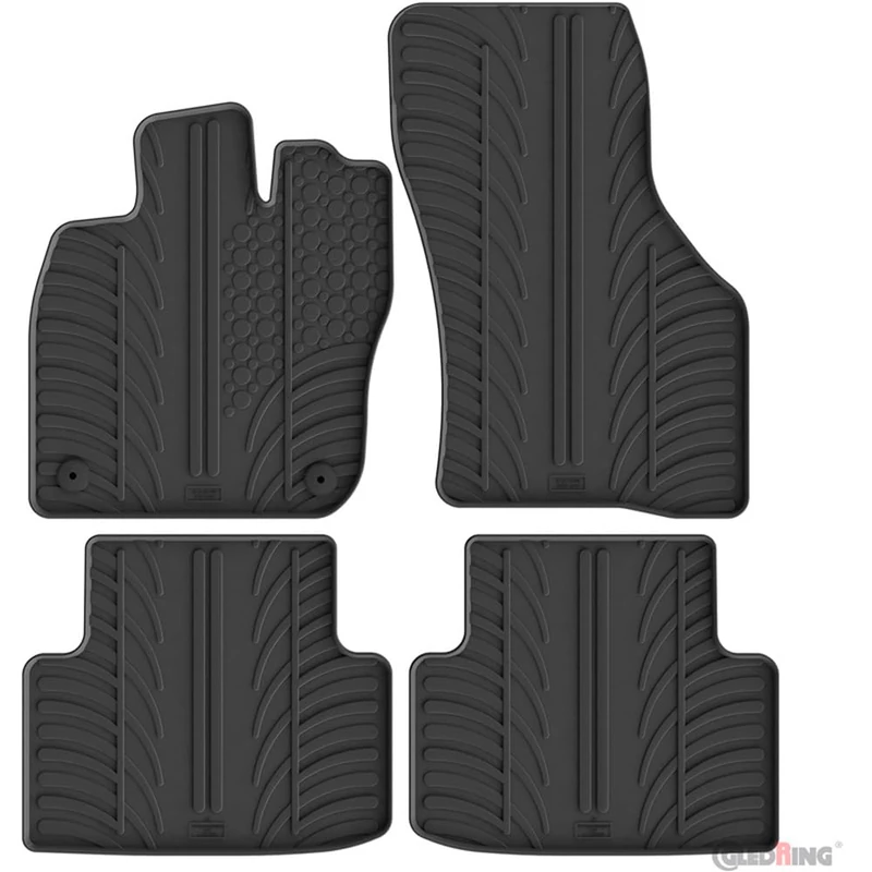 Gledring Set of Rubber Mats Compatible with Cupra Formentor FL 2024- (Petrol) (T Profile 4-Piece + Mounting Clips) - Image 1