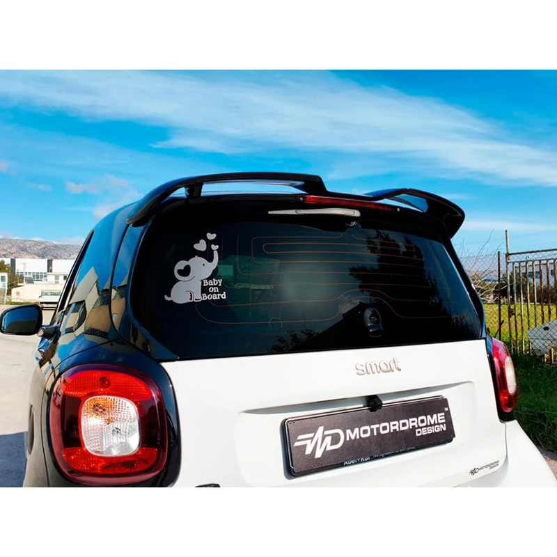 Motordrome Roof spoiler compatible with Smart Fortwo (453) 2014-2024 (PU)