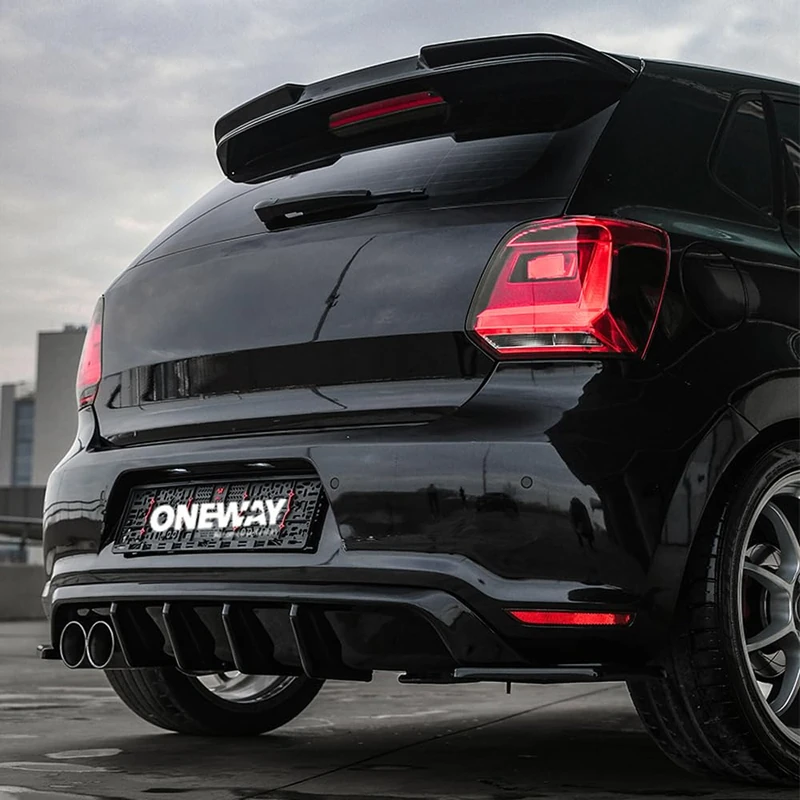Oneway Rear Diffuser compatible with Volkswagen Polo 6R GTi 2009-2014 - Gloss black