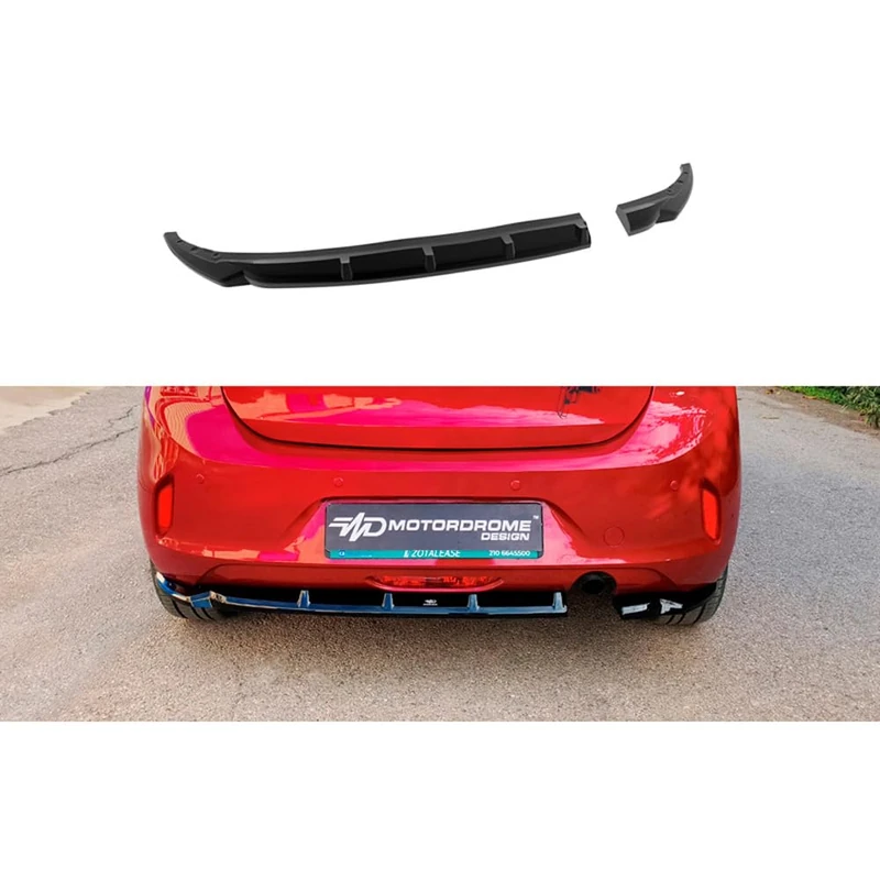 Motordrome Rear Bumper Skirt compatible with Opel Corsa F (excl. GS-Line) 2019- (ABS)