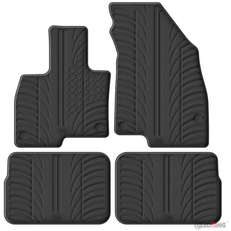 Gledring Set of Rubber Mats Compatible with Jaecoo J7 2024 (Petrol) (T Profile 4-Piece + Mounting Clips) - Image 1