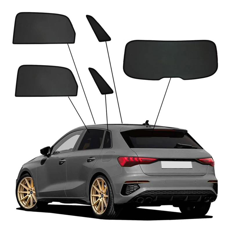 SunClip Privacy & Sun protection compatible with Audi A3 (8Y) Sportback 2020-