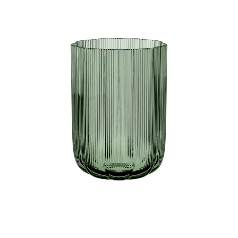 Villeroy & Boch – Fleur Gifts vase, height: approx. 22.5 cm, green, floral glass vase for natural flower arrangements, glass
