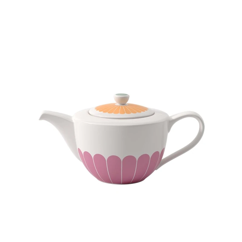 Villeroy & Boch – Fleur teapot, Dimensions: Approx. 27.5 × 15.5 × 14 cm, Multicoloured, Dishwasher-Safe & Microwave-Safe, Floral Decoration, Premium Porcelain teapot