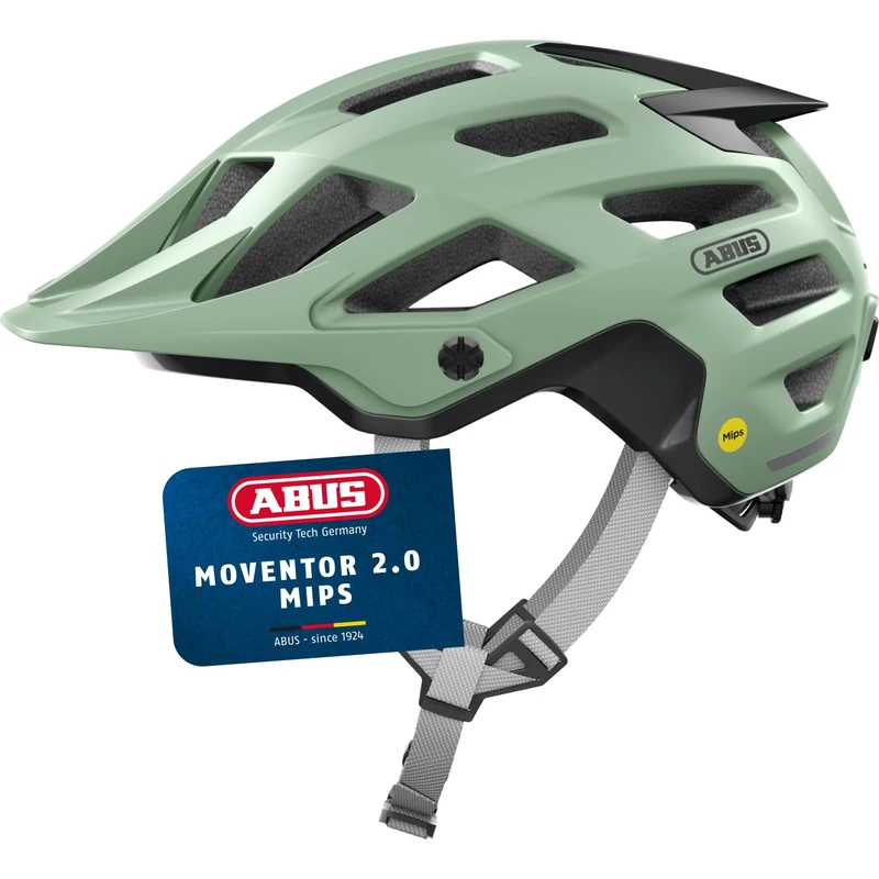 ABUS Moventor 2.0 Mountain Bike Helmet, Comfortable Off-Road Bike Helmet, Off Road Helmet, for Men and Women, Green, M