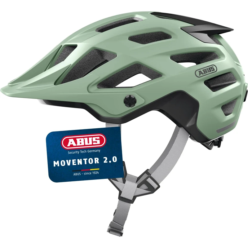 ABUS MTB Helmet Moventor 2.0 - Comfortable Cycling Helmet for Terrain - All-Mountain Helmet - for Men and Women - Green, L