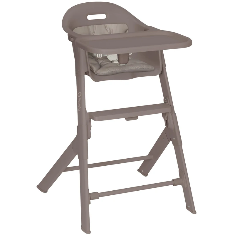 Lionelo BENY High Chair for Babies and Toddlers with Adjustable Tray, One-Hand Footrest Setting, Stable Baby Chair with 3-Point Harness, Easy Clean, Machine-Washable Seat, 6-36 Months Up to 15 kg