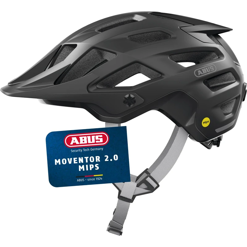 ABUS MTB Helmet Moventor 2.0 - Comfortable Cycling Helmet for Terrain - All-Mountain Helmet - for Women and Men - Black, L