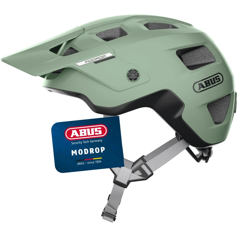 ABUS MoDrop MTB Helmet - Robust Bicycle Helmet with Good Ventilation for Mountain Bikers - Individual Fit - Unisex - Green, L