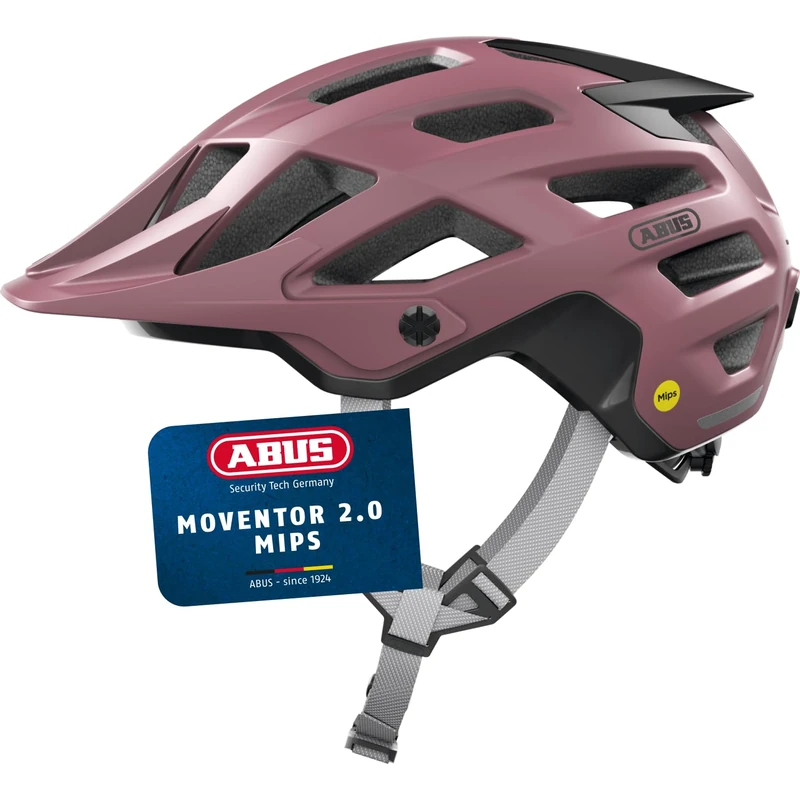 ABUS MTB Helmet Moventor 2.0 - Comfortable Cycling Helmet for Terrain - All-Mountain Helmet - for Women and Men - Red, L