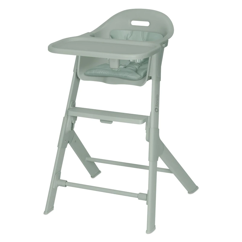 Lionelo BENY High Chair for Babies and Toddlers with Adjustable Tray, One-Hand Footrest Setting, Stable Baby Chair with 3-Point Harness, Easy Clean, Machine-Washable Seat, 6-36 Months Up to 15 kg