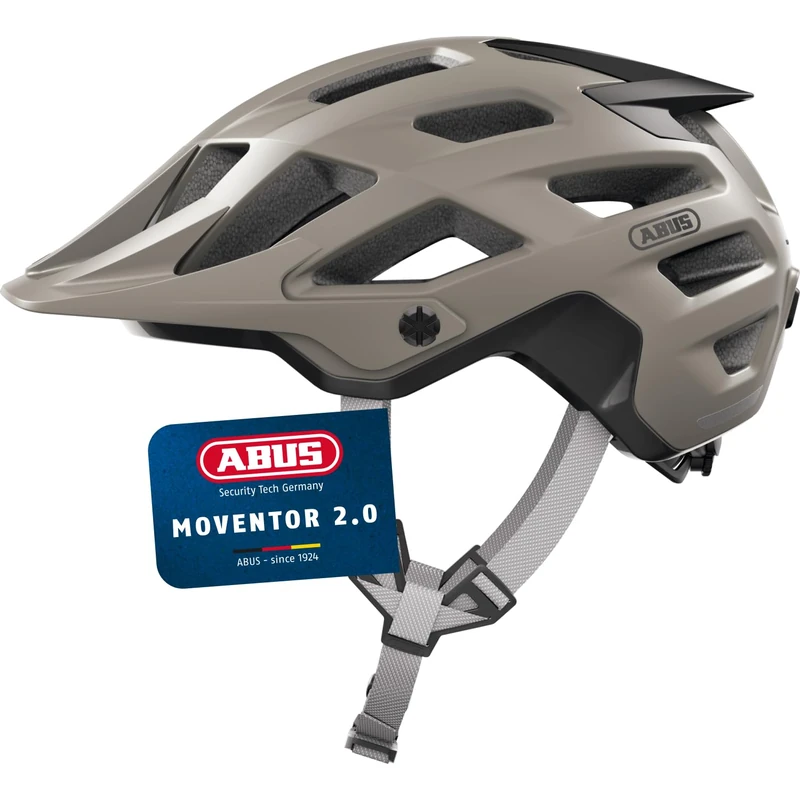 ABUS MTB Helmet Moventor 2.0 - Comfortable Cycling Helmet for Terrain - All-Mountain Helmet - for Women and Men - Grey, L