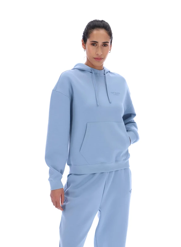 Ted Baker Womens Heidi Studio Scuba Hoodie Sweatshirt, Faded Denim, XS EU - Image 1