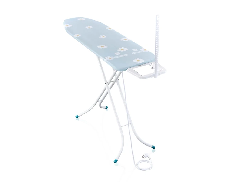 Leifheit Ironing Board Classic M Basic Plus, 120×38 cm iron board surface, height adjustable up to 88 cm, iron rest with cable holder for easy ironing, improved rust protection