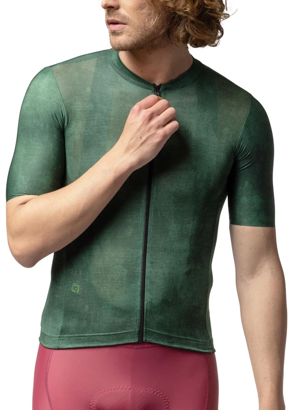 Alé Cycling Men's Pragma Deep Short Sleeve Cycling Jersey, Dark Green, XXL