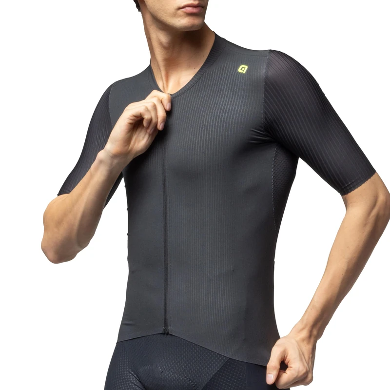 Alé Cycling Men's R.EV1 Sprinter 2.0 Short Sleeve Cycling Jersey, Black, M