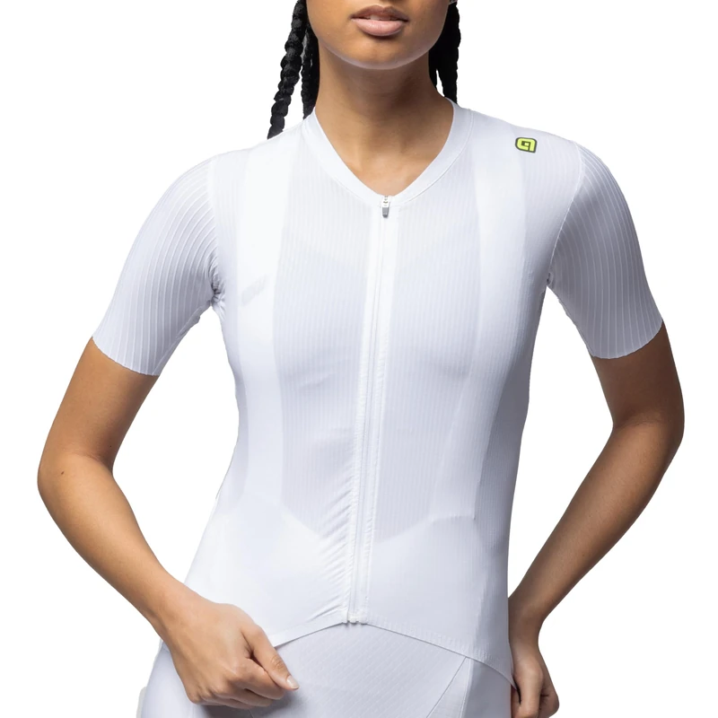 Alé Cycling Women's R.EV1 Sprinter 2.0 Short Sleeve Cycling Jersey, White, XS