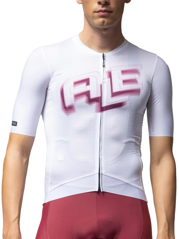 Alé Cycling Men's PR.E Sauvage 2.0 Short Sleeve Cycling Jersey, White, M