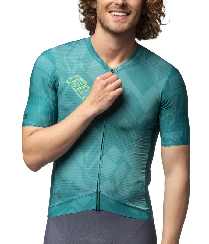 Alé Cycling Men's PR.E Schema Short Sleeve Cycling Jersey, Emerald, XXL