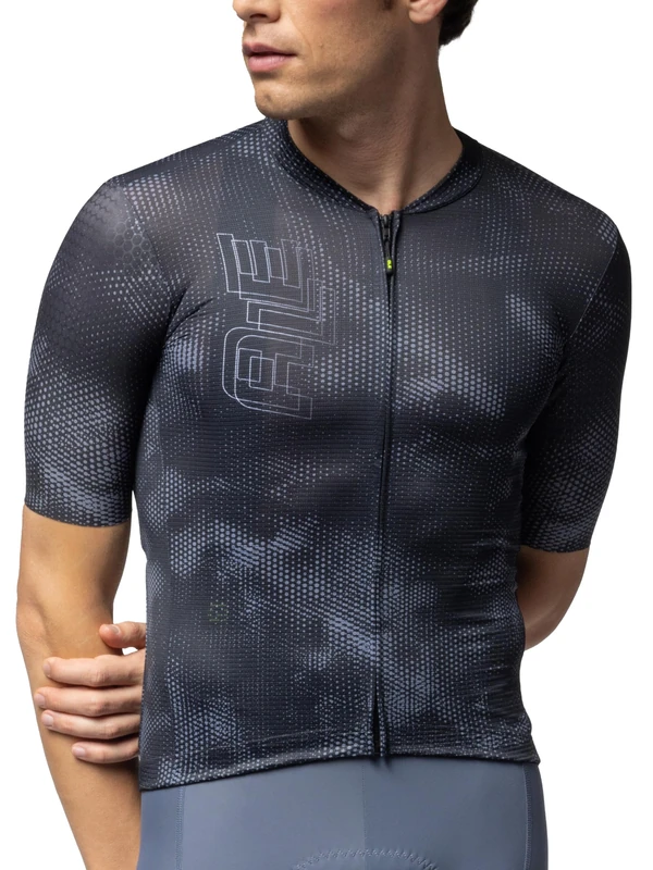 Alé Cycling Men's PR.E Follow Me 2.0 Short Sleeve Cycling Jersey, Black, XL