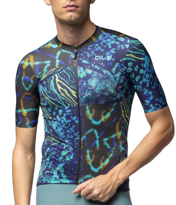 Alé Cycling Men's Pragma Caraibi Short Sleeve Cycling Jersey, Black, L