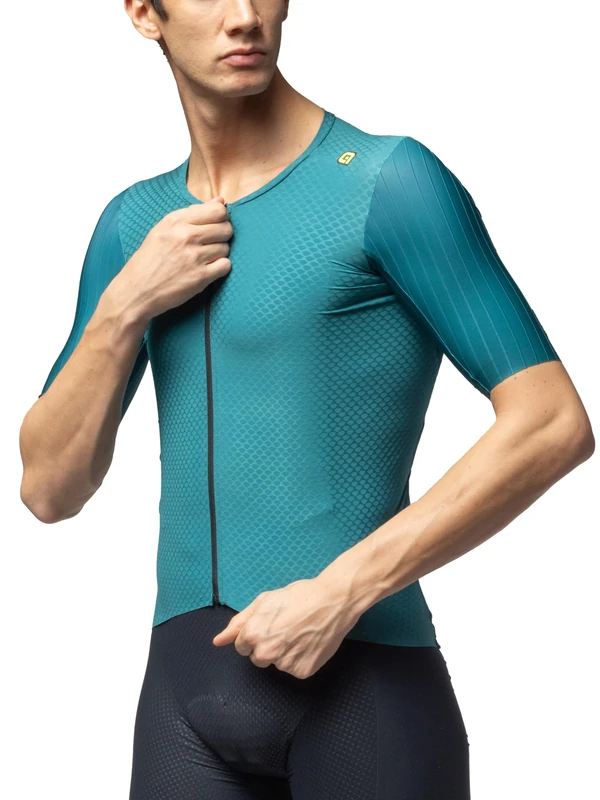 Alé Cycling Men's R.EV1 Eagle Short Sleeve Cycling Jersey, Green, L