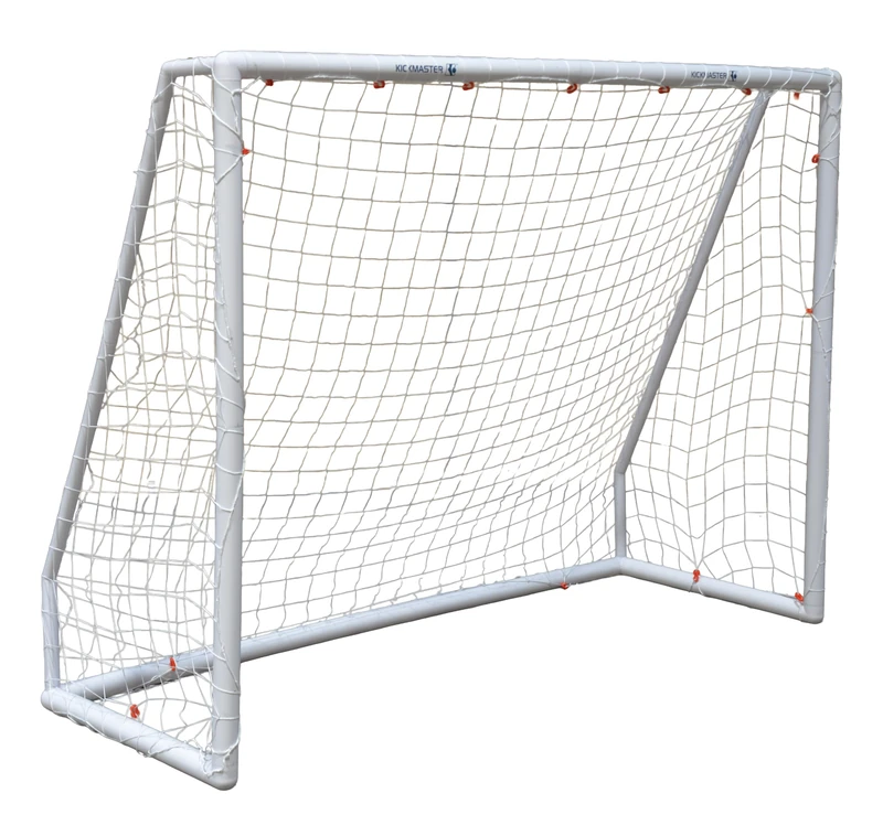 Kickmaster Premium 67mm Football Goal | All Weather UPVC Football Goals | Kids Garden Target Net Posts | Easy Assemble | Perfect for Training, Practice & Play | 8ft x 6ft