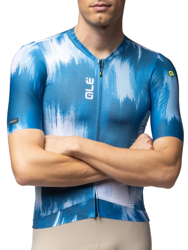 Alé Cycling Men's PR.E Argon Short Sleeve Cycling Jersey, Ocean Blue, S