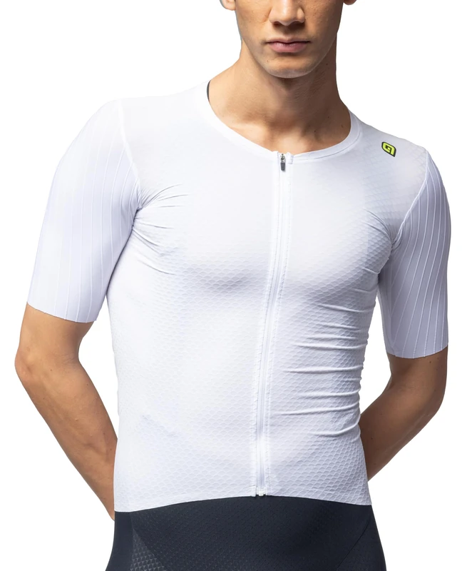 Alé Cycling Men's R.EV1 Eagle Short Sleeve Cycling Jersey, White, S