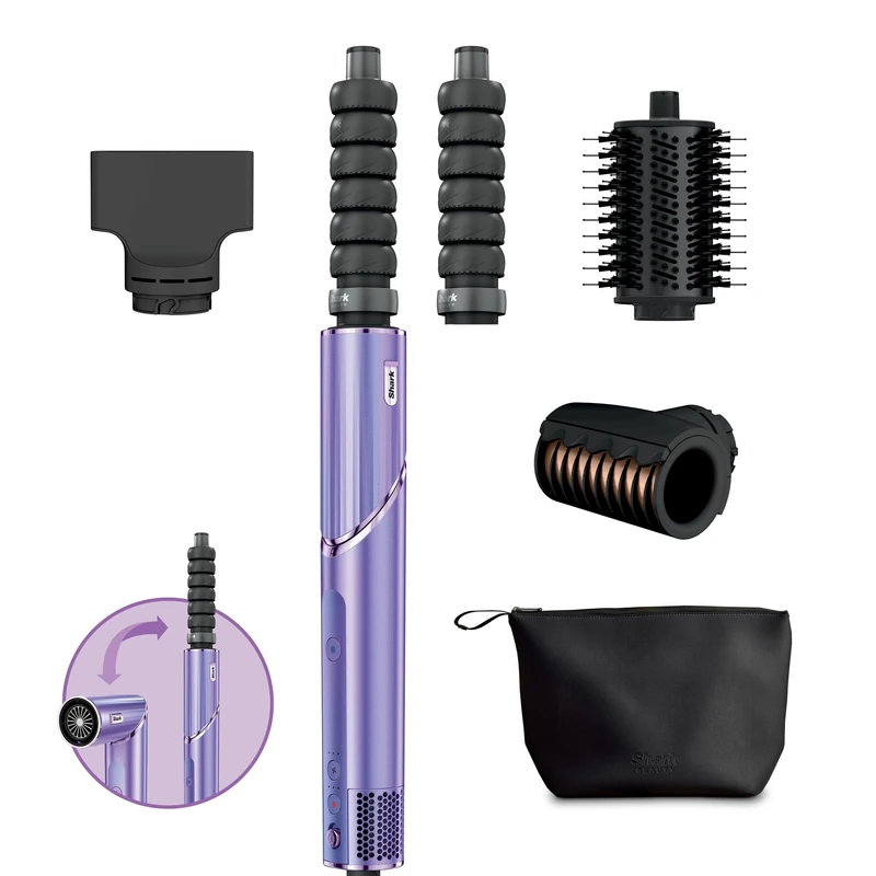 Shark FlexStyle Hair Dryer & 4-in-1 Multistyler | Curl, Straighten, Volumise & Smooth | No Heat Damage | Auto-Wrap Curler | All Hair Types | Storage Bag - Limited Edition Orchid Sunrise - Image 1