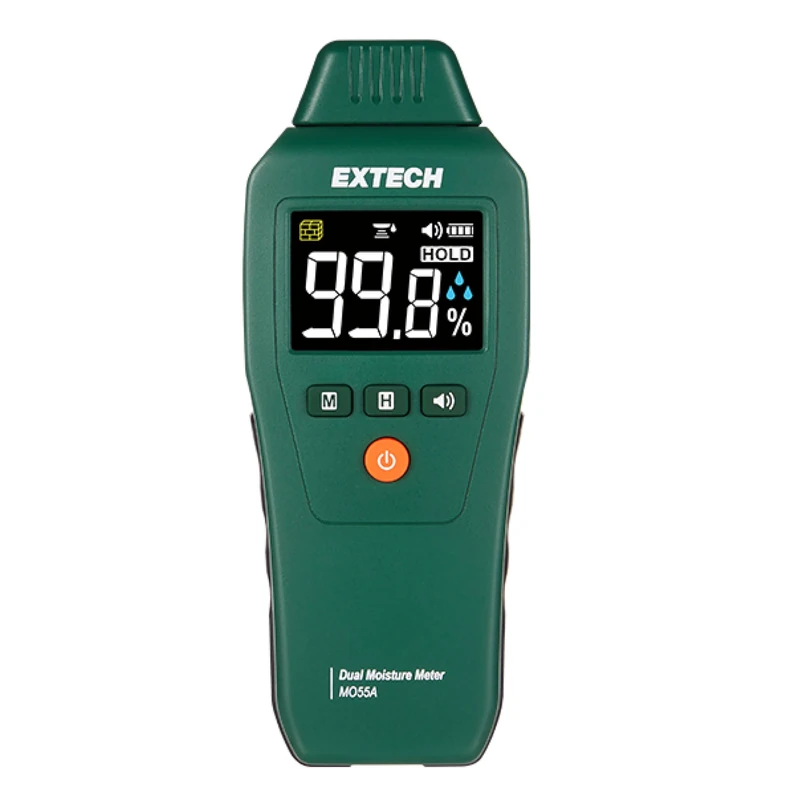 Extech MO55A Combination Pin and Pinless Moisture Meter, Color LCD