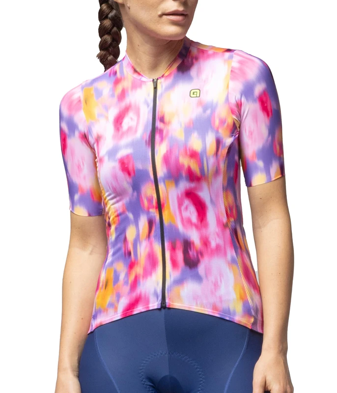 Alé Cycling Women's PR.E Jardin 2.0 Short Sleeve Cycling Jersey, Pink Combo, XL