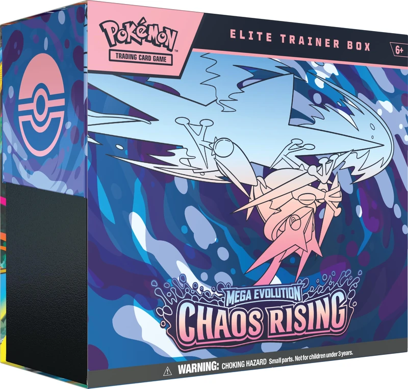 Pokémon TCG: Mega Evolution—Chaos Rising Elite Trainer Box (1 Full-Art Promo Card, 9 Booster Packs & Premium Accessories)