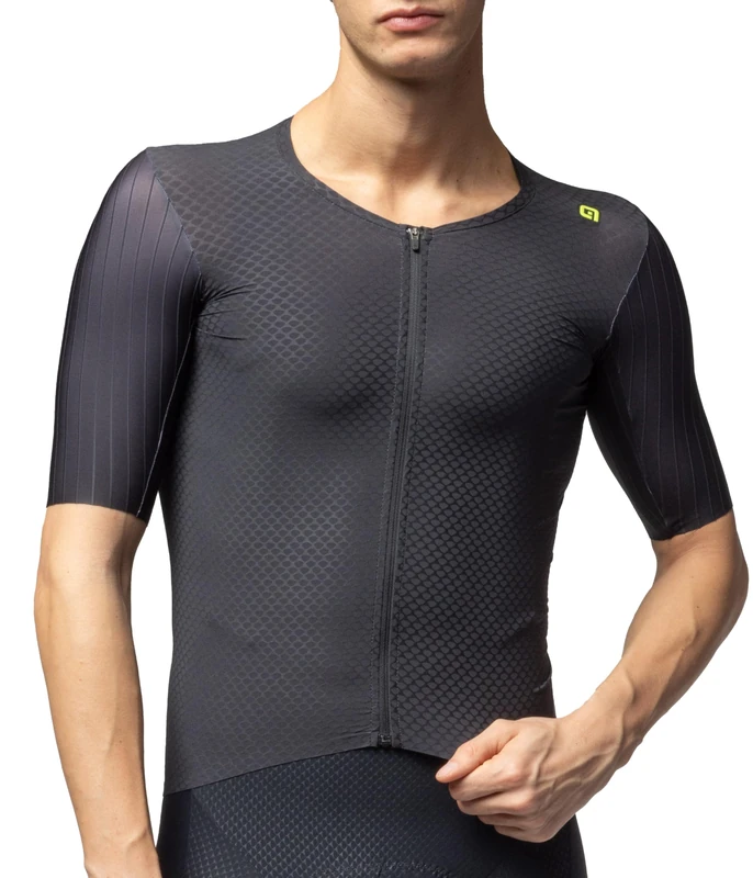 Alé Cycling Men's R.EV1 Eagle Short Sleeve Cycling Jersey, Black, S