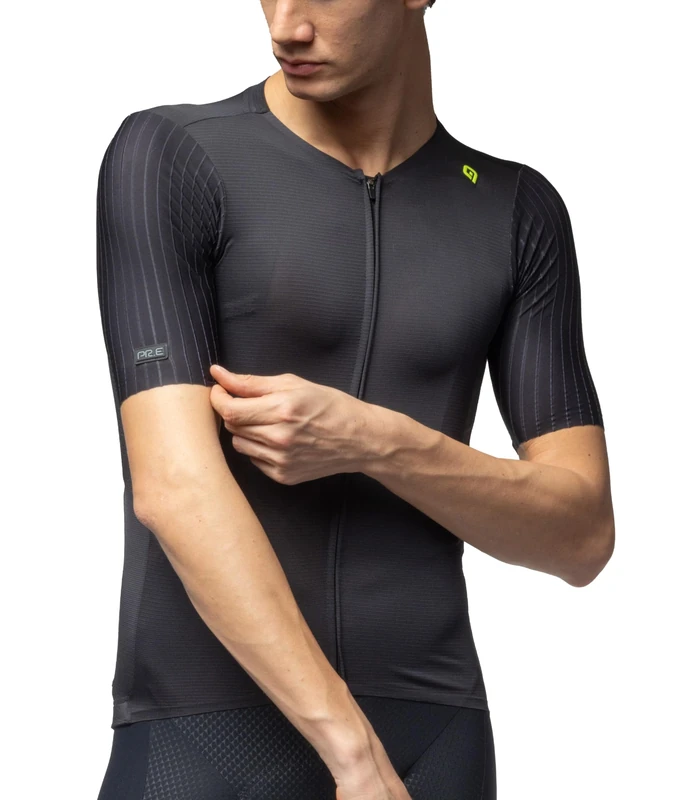 Alé Cycling Men's PR.E Earthy Style 2.0 Short Sleeve Cycling Jersey, Black, XL