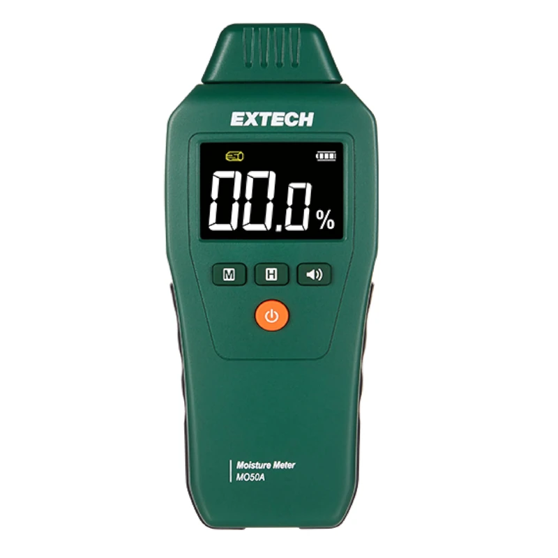 Extech MO50A Compact Pin Moisture Meter, Audible Alert, Backlit LCD