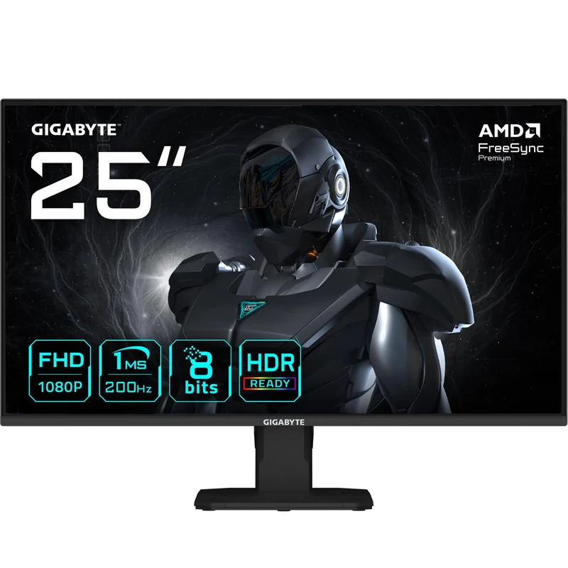 Gigabyte GS24F14A 24” FHD Gaming Monitor - 1920 x 1080, 175Hz, 1ms, 400 cd/m², FreeSync, HDR Ready, HDMI 2.0, Displayport 1.4