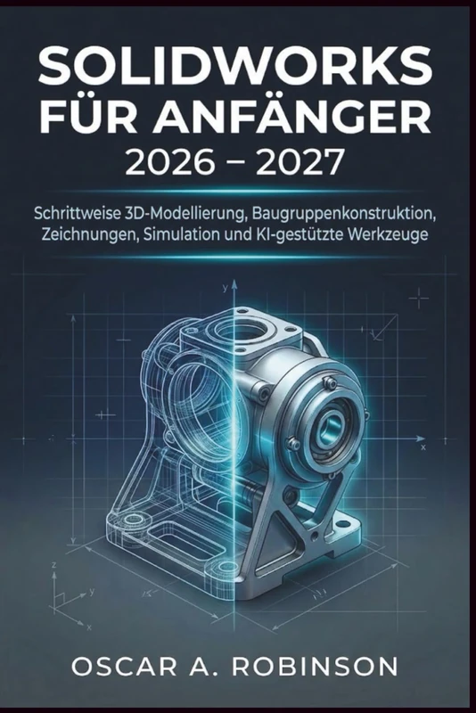Solidworks Für Anfänger 2026 – 2027: Schrittweise 3D-Modellierung, Baugruppenkonstruktion, Zeichnungen, Simulation und KI-gestützte Werkzeuge