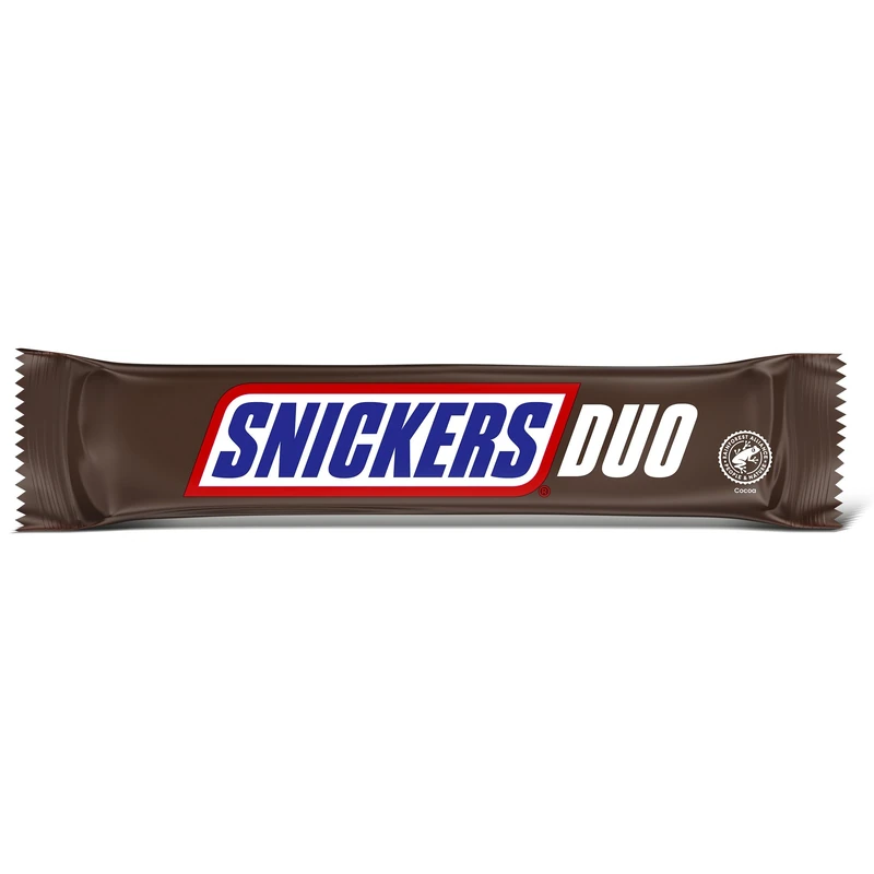 Snickers Caramel, Nougat & Peanuts Milk Chocolate Snack Bar Duo 69g