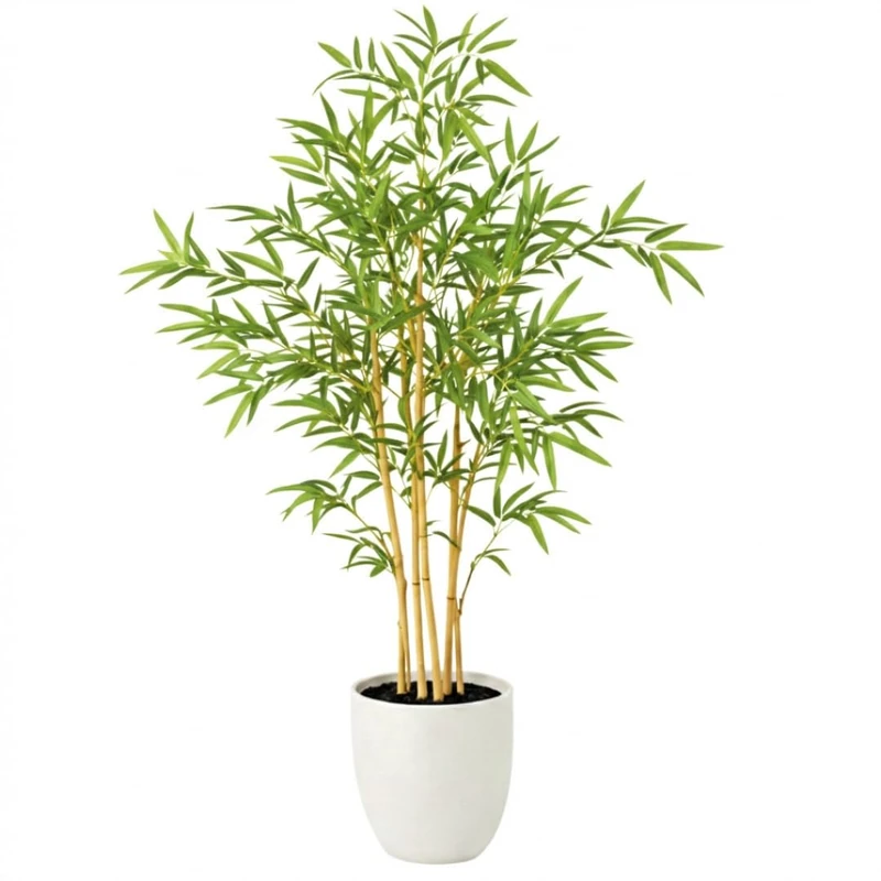 edihome, Large Artificial Bamboo Plant 120cm Decorative Tree Home Decor Office Hotel Event Realistic Plant with Natural and Green Stems (Bamboo, 120)