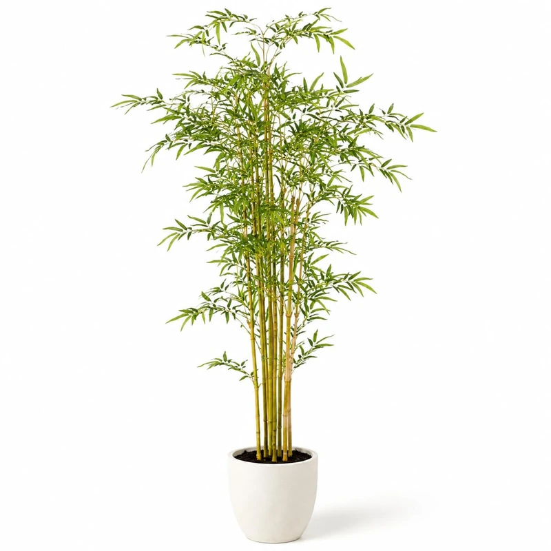 edihome, Indoor Decorative Plant - Artificial Bamboo 150cm - Large Realistic Artificial Plant and Tree for Home, Office, Hotel, Shopping Malls - Outdoor Decoration (Bamboo, 150cm) - Image 1