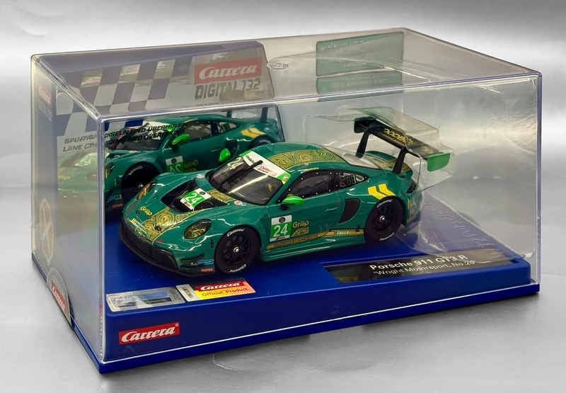 Carrera Digital 132 Porsche 911 GT3 R "Wright Motorsports, No.24" 1:32 Scale Slot Car With Working Front, Rear & Tail Lights Suitable For Ages 8 Years+ - Image 1