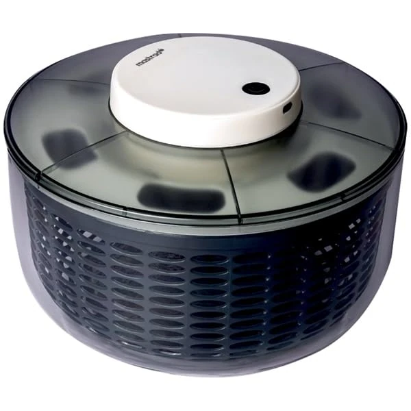 Mastrad - Electric Salad Spinner - 6L - 600 RPM - USB-C Rechargeable - Automatic Quick Spin - Effortless - Non-slip Feet - Removable Bowl - Grey