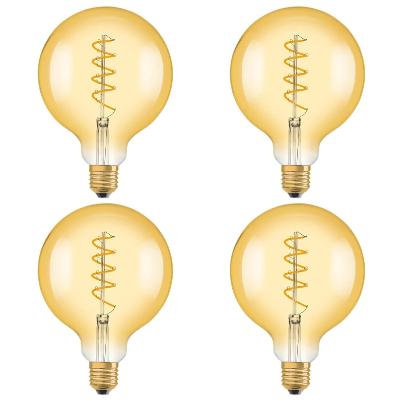 OSRAM Vintage 1906 LED Classic Globe Dimmable 4W 820 Gold E27