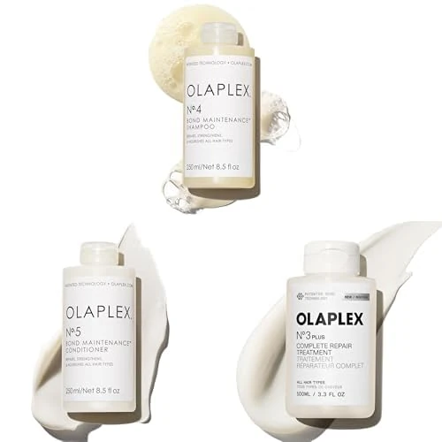 Olaplex No.3PLUS Complete Hair Treatment, No.4 Bond Maintenance Shampoo & No.5 Bond Maintenance Conditioner Bundle