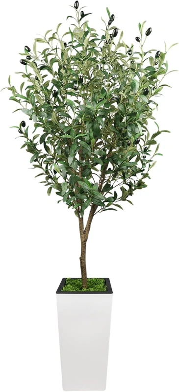 GarveeHome Olive Tree Artificial Plant 150 cm Fake Plant Plastic Plants Artificial Plants Artificial Tree for Living Room Bedroom Office Garden Decoration - Image 1