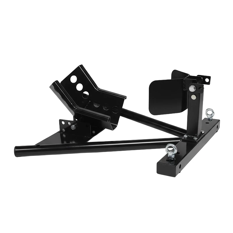 Relaxdays Motorcycle Front-Wheel Stand for 15–21 in Wheels, 450 kg, Steel, Black, 30x53x61 cm