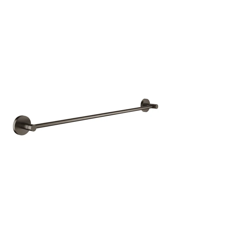 GROHE Start Towel Rail (Metal, Concealed Fastening, Including Screws and Dowels), Size 654 mm, Anthracite Brushed Hard Graphite, 41178AL0