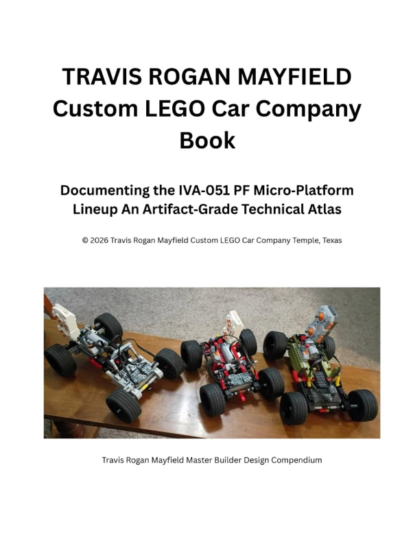 TRAVIS ROGAN MAYFIELD Custom LEGO Car Company Book: Documenting the IVA 051 PF Micro Platform Lineup An Artifact Grade Technical Atlas (Travis Rogan Mayfield Master Builder Design Compendium)