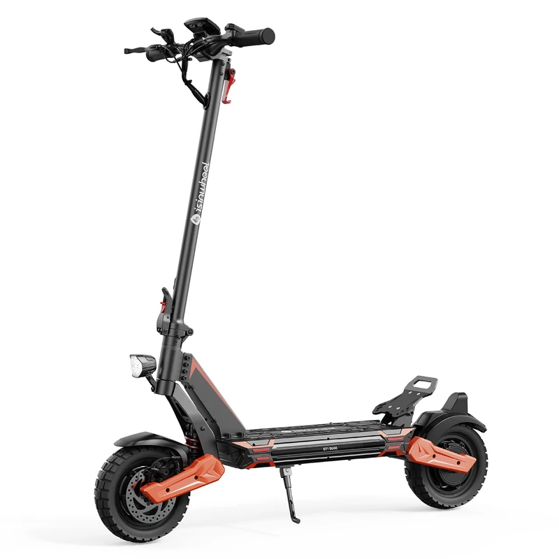 isinwheel GT1 Dual Motor Electric Scooter Adult,10" Off Road Tires,55km Long Range, 48V 13Ah Battery,25km/h Max Speed,Fast E Scooter with Waterproof Bag,Dual Shock Absorption,Triple Brake System